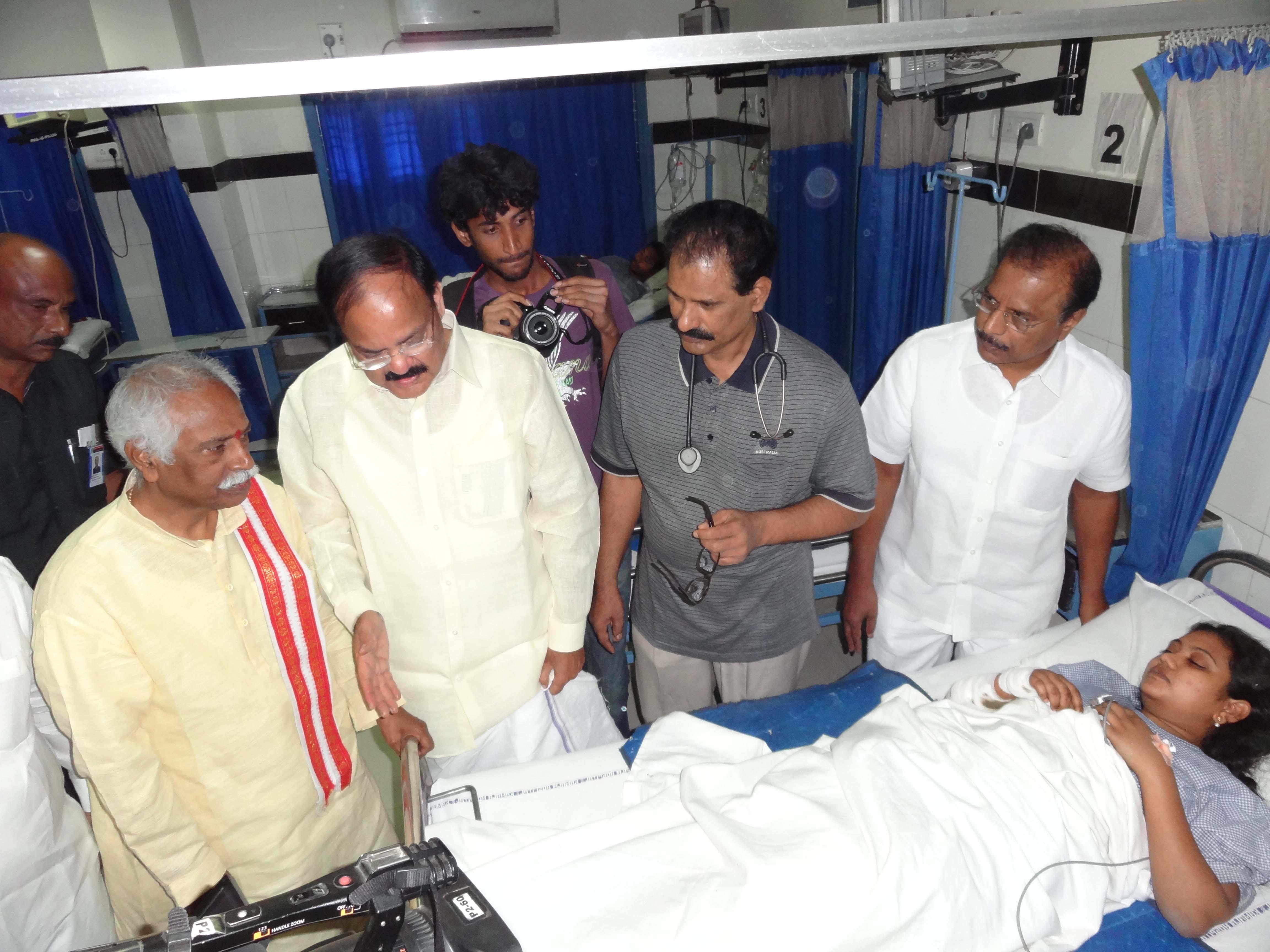 Former BJP National President Shri M. Venkaiah Naidu at Various places in Hyderabad on February 23, 2013