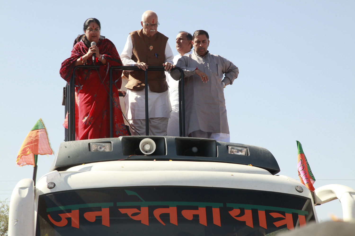 Shri L.K. Advani during Jan Chetna Yatra at Fatehgarh (Rajasthan) on November 12, 2011