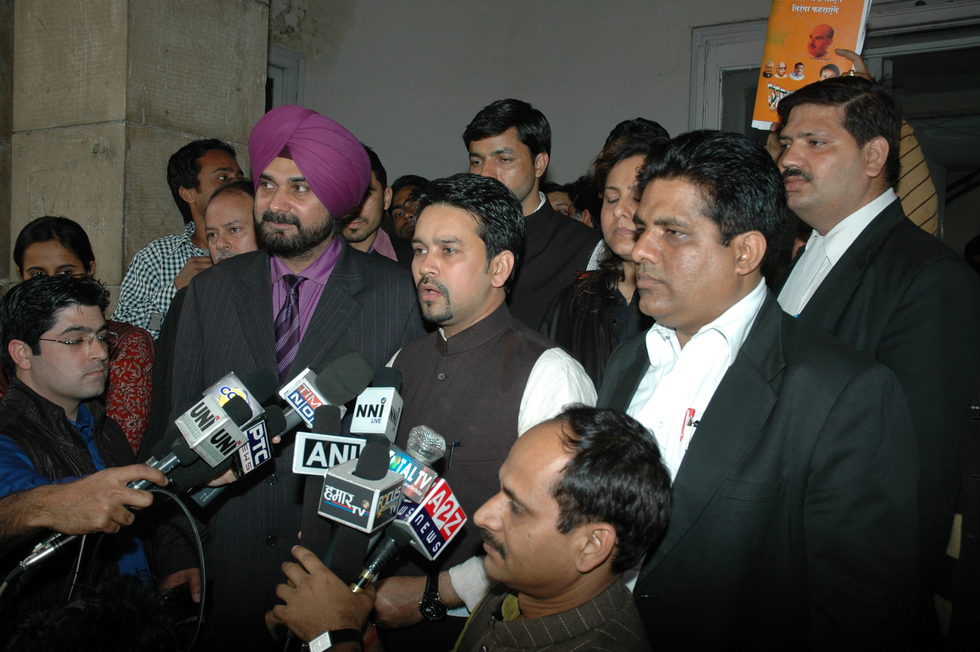 BJYM President, Shri Anurag Thakur during Rashriya Ekta Yatra on February 7, 2011