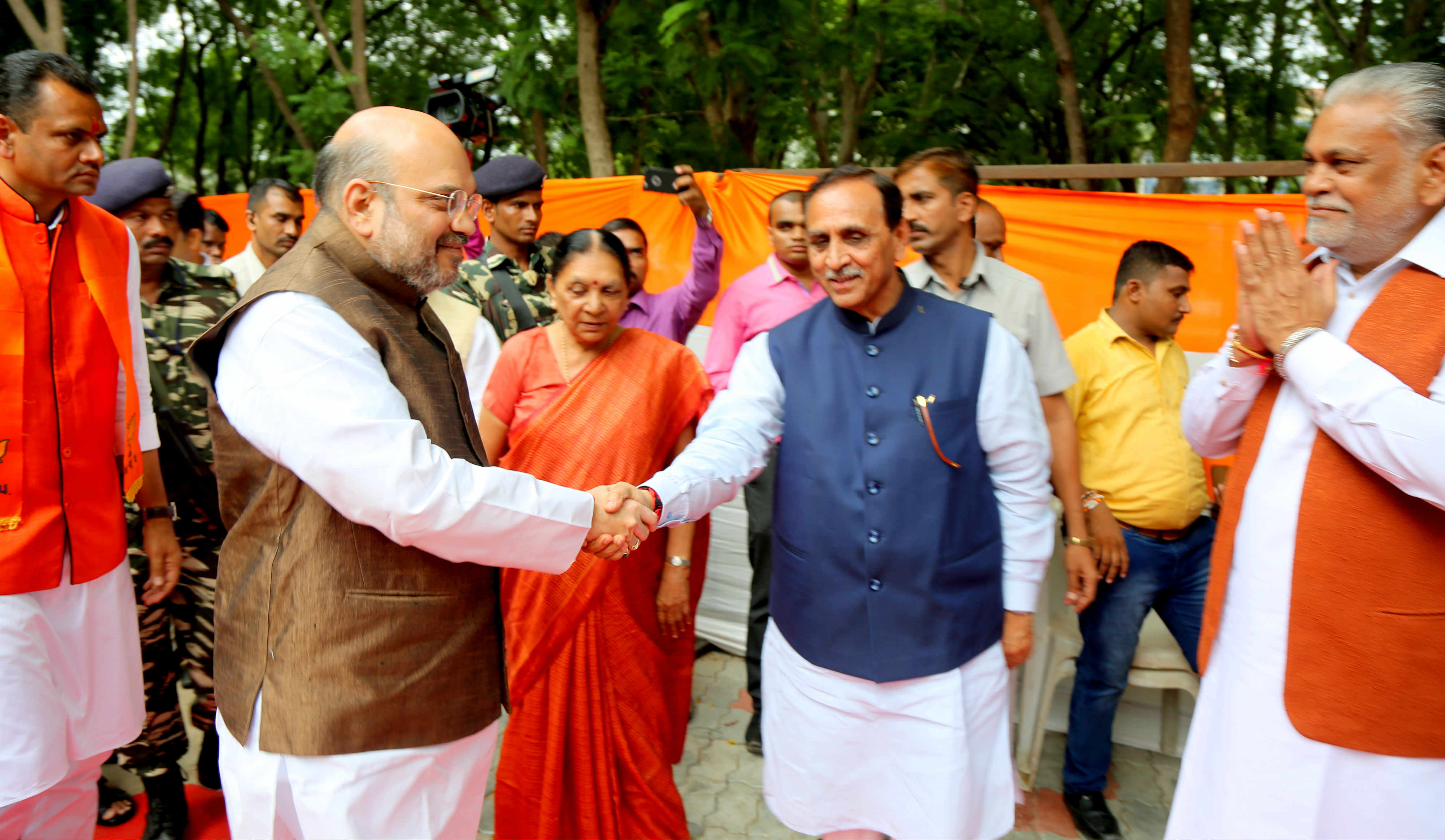 Felicitation program of newly appointed Gujarat BJP State President, Shri Jitu Vaghani in presence of Hon. National President, Shri Amit Shah in Ahmedabad (Gujarat) on August 19, 2016