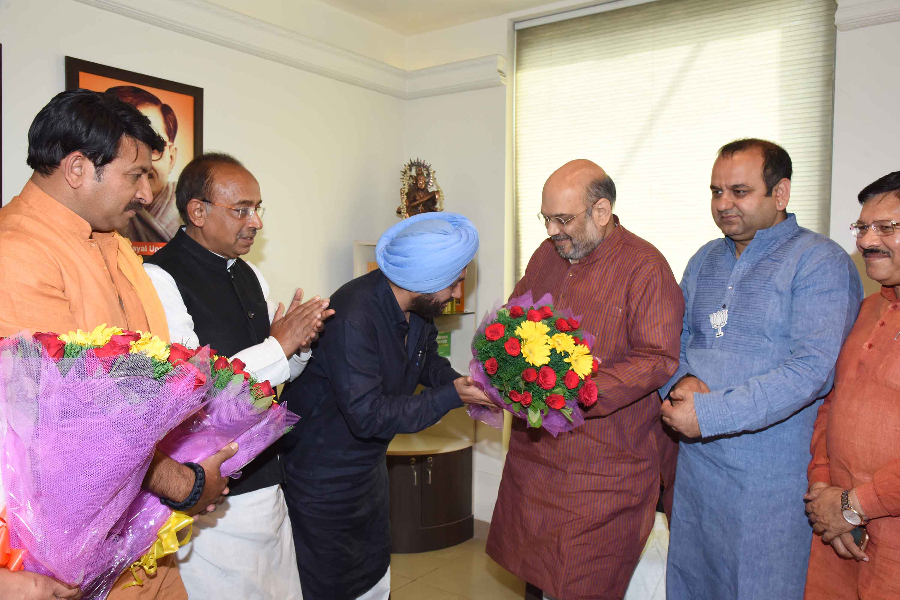 Former DPCC President, Shri Arvinder Singh Lovely & Delhi State Youth Congress President, Shri Amit Malik joined BJP in the presence of BJP National President, Shri Amit Shah at 11, Ashoka Road on April 18, 2017