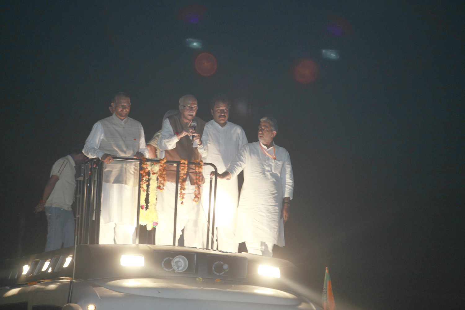 Shri L.K. Advani during Jan Chetna Yatra at Hisar (Haryana) on November 12, 2011