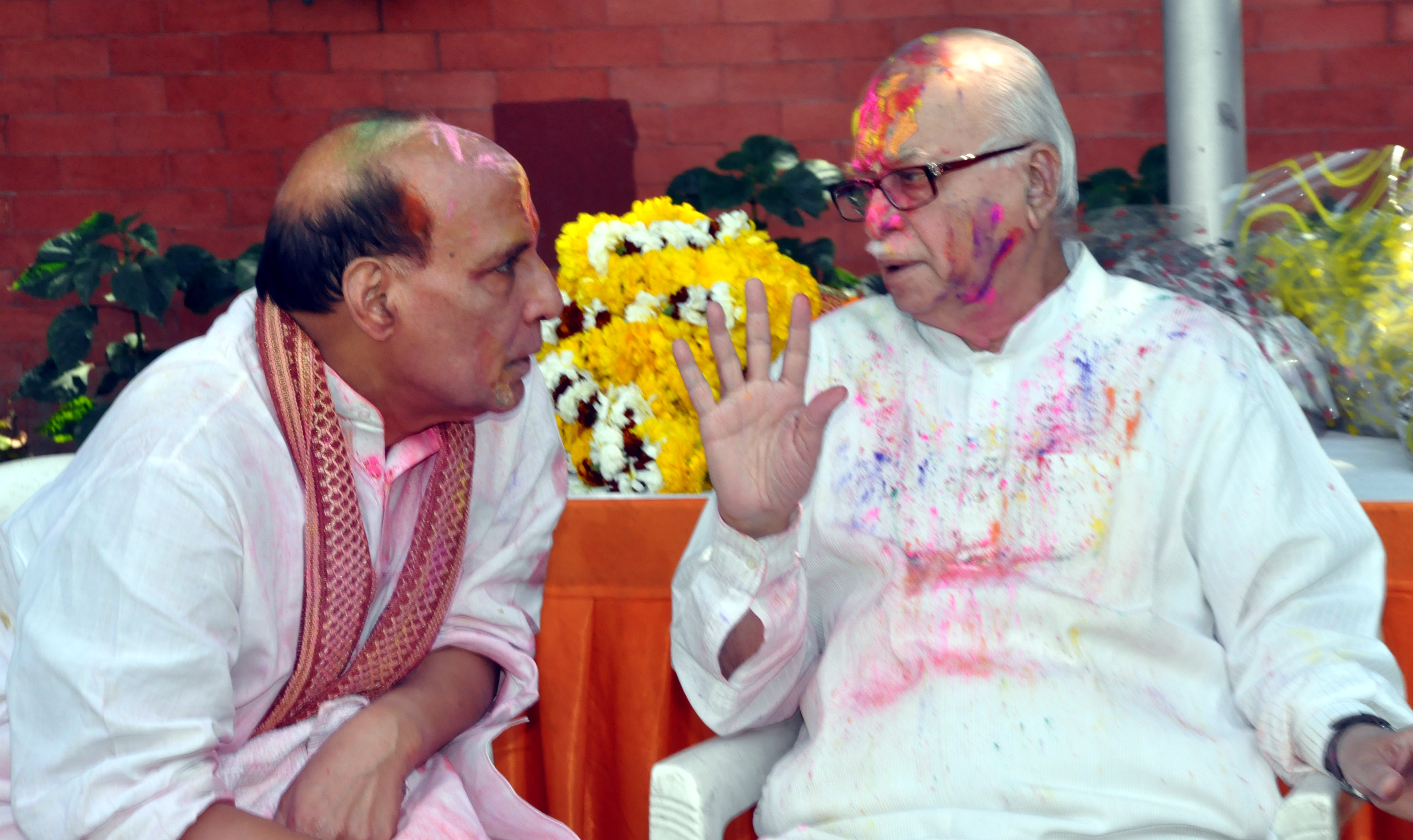 Holi celebration at Shri L.K. Advaniji's residence 30, Prithviraj Road, New Delhi on March 17, 2014