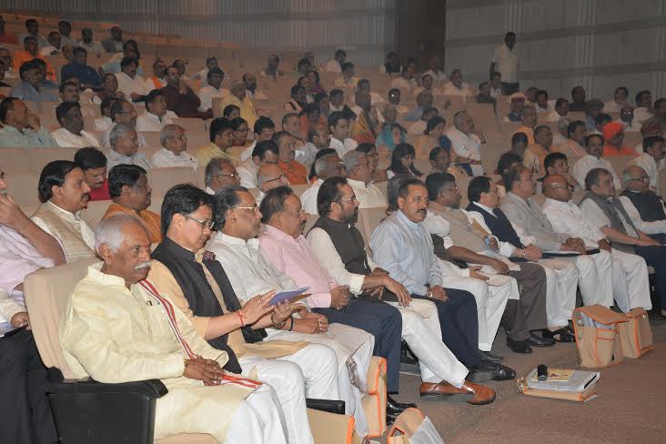 Hon'ble PM, Shri Narendra Modi inaugurating and BJP National President, Shri Amit Shah concluding workshop "Garib Kalyan Yojanaye at GMC Balayogi Auditorium, Parliament Library Building, New Delhi on April 19, 2015