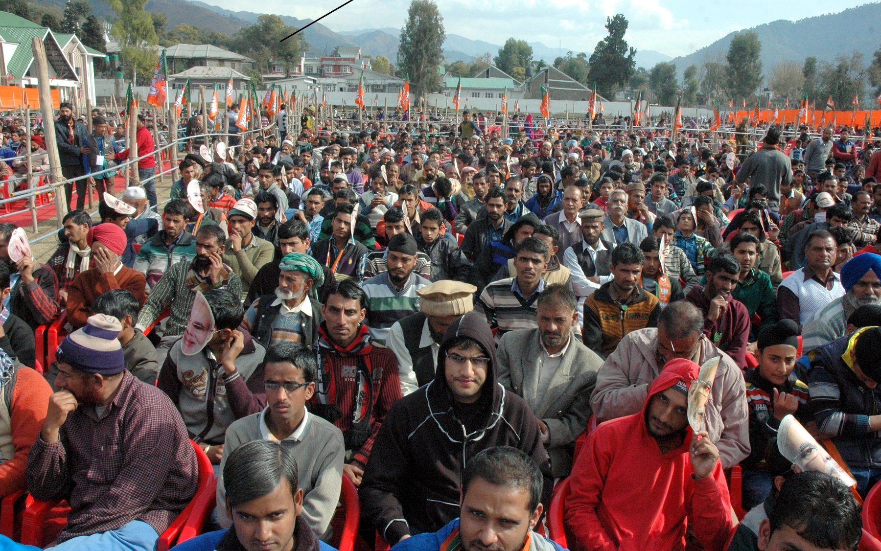 Hon'ble Prime Minister, Shri Narendra Modi addressing a public meeting in Poonch (Jammu & Kashmir) on November 28, 2014