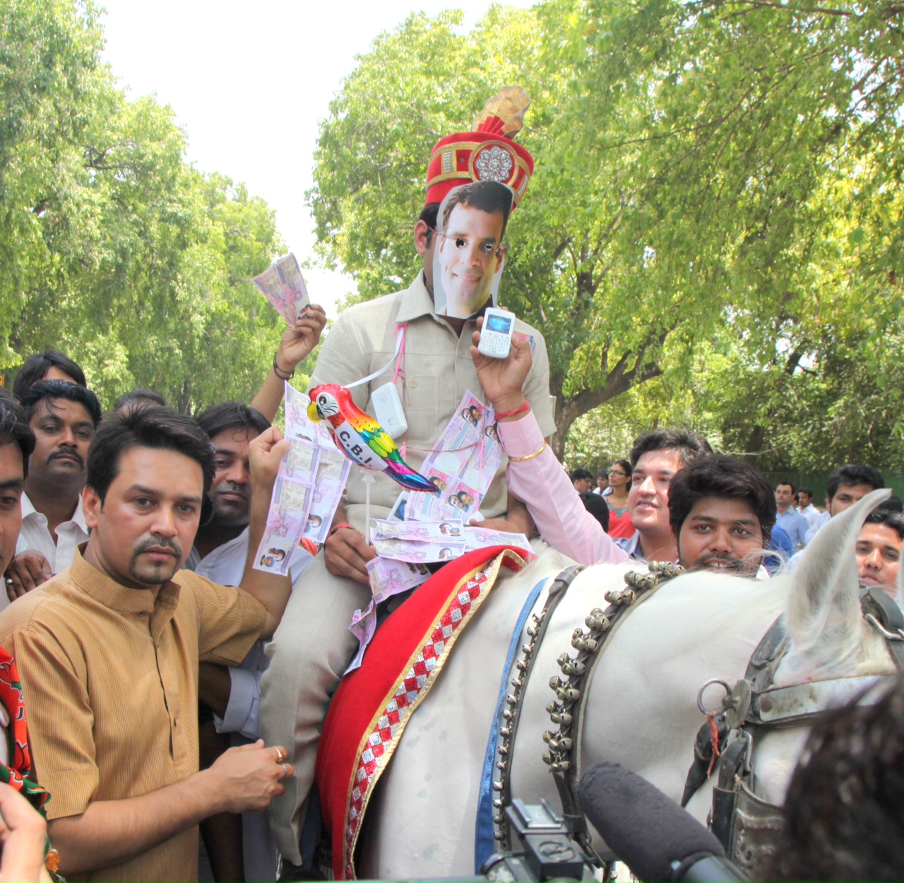 BJYM protest "Bhrasht UPA Ki Baaraat" on May 23, 2013