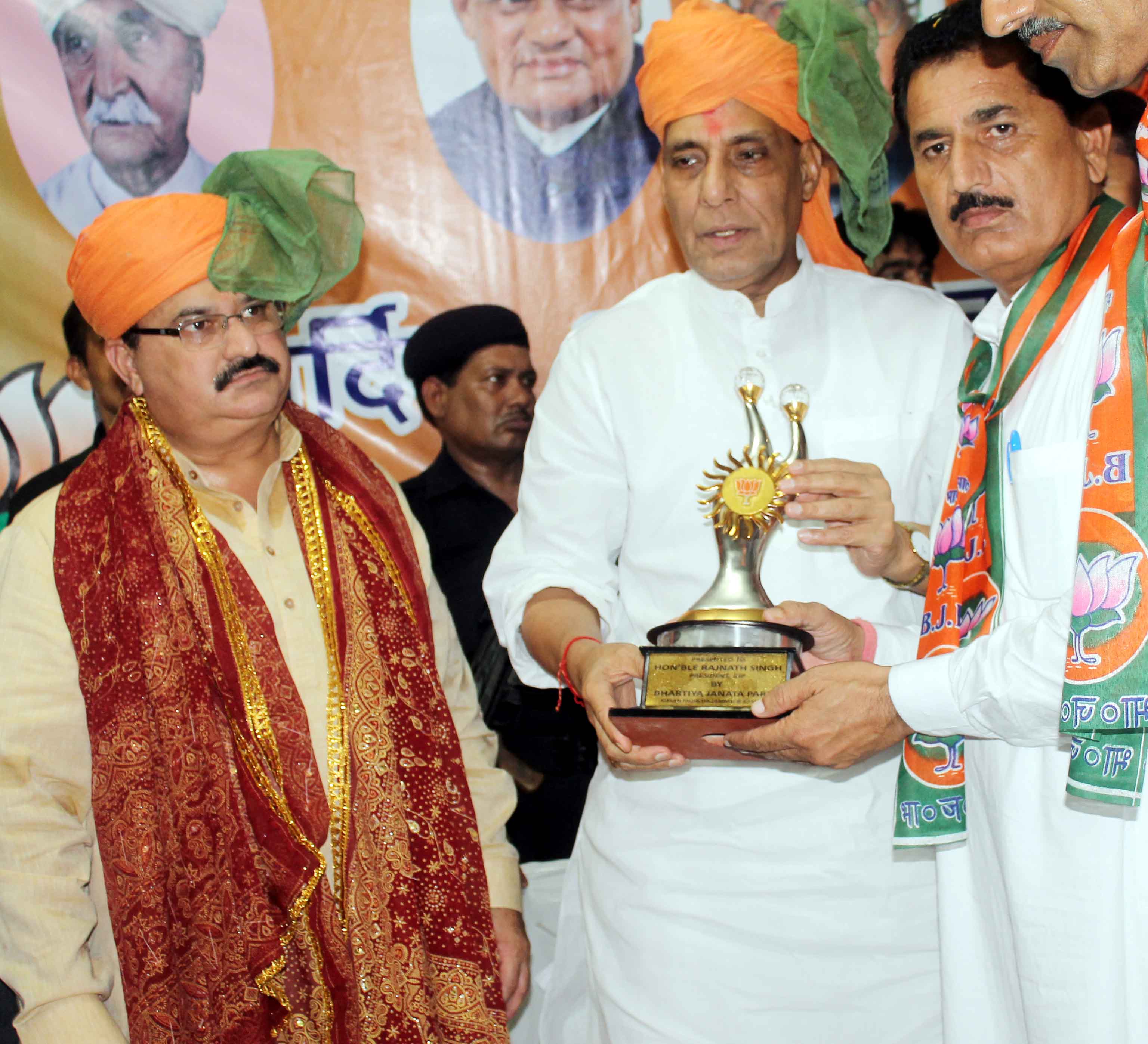 BJP President, Shri Rajnath Singh addressing karyakarta sammelan at K.K. Resorts, Udaywala Road, Bohri, Talab Tillo, Jammu on August 31, 2013