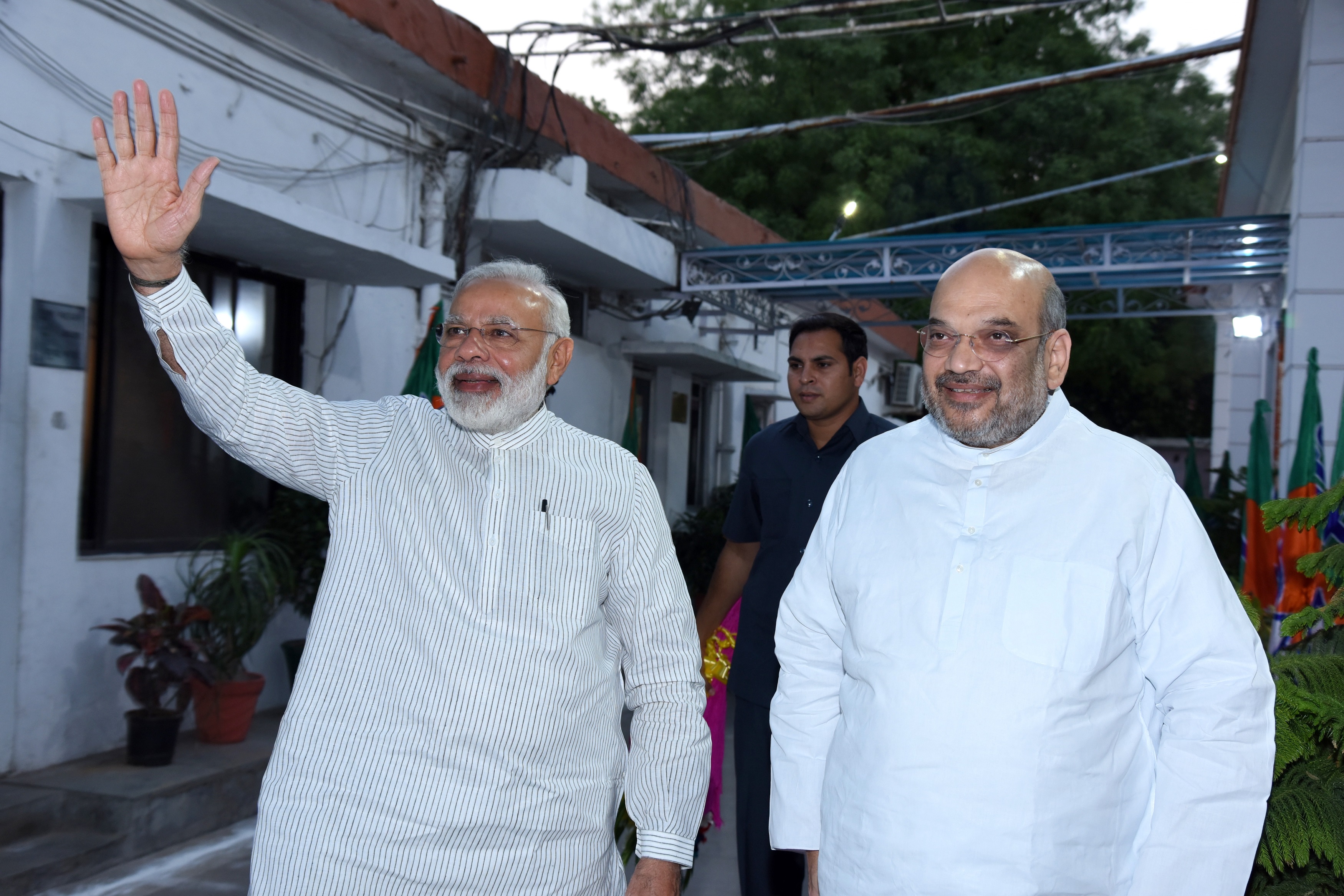 Meeting of Chief Ministers and Deputy Chief Ministers of BJP ruled states in presence of Hon'ble Prime Minister, Shri Narendra Modi and BJP National President, Shri Amit Shah at 11, Ashoka Road, New Delhi on April 23, 2017