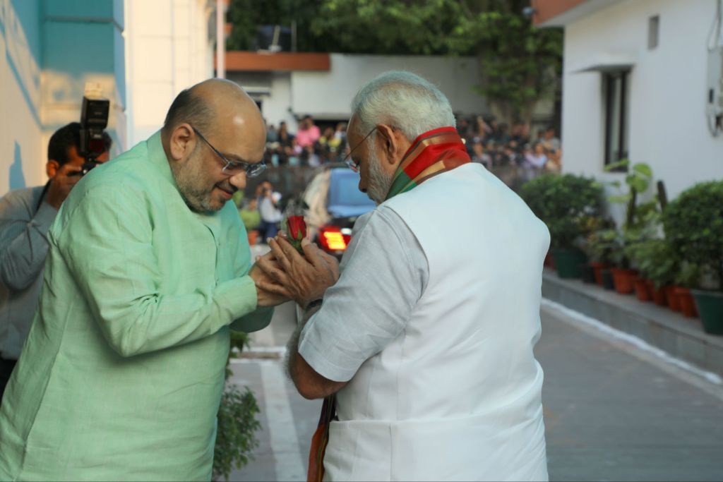  Meeting of CMs and Dy CMs of BJP governed states in presence of PM Shri Narendra Modi and BJP President Shri Amit Shah at 11, Ashok Road, New Delhi.