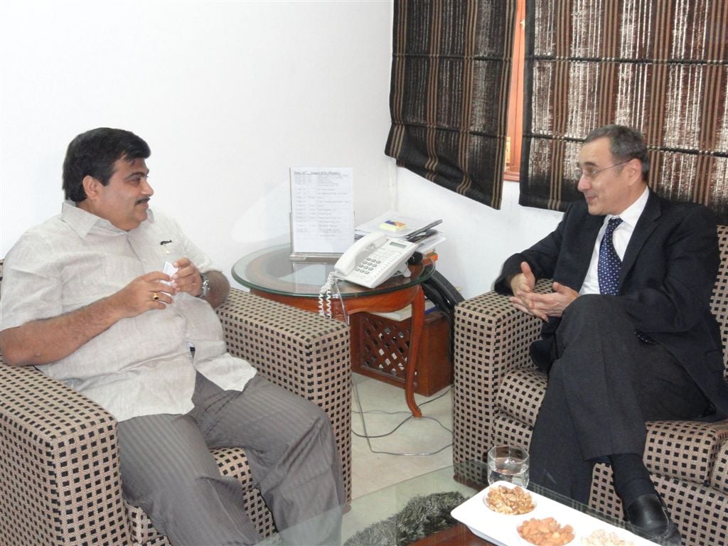 BJP National President Shri Nitin Gadkari meeting with Israel Ambassador Mr. Mark Sofer on August 16, 2010