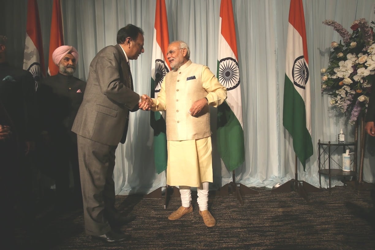 Mr. Rajnish Goenka National Convenor : BJP Micro & Small Industry Cell with Hon’ble Prime Minister Sh. Narender Modi in New York on September 28, 2014