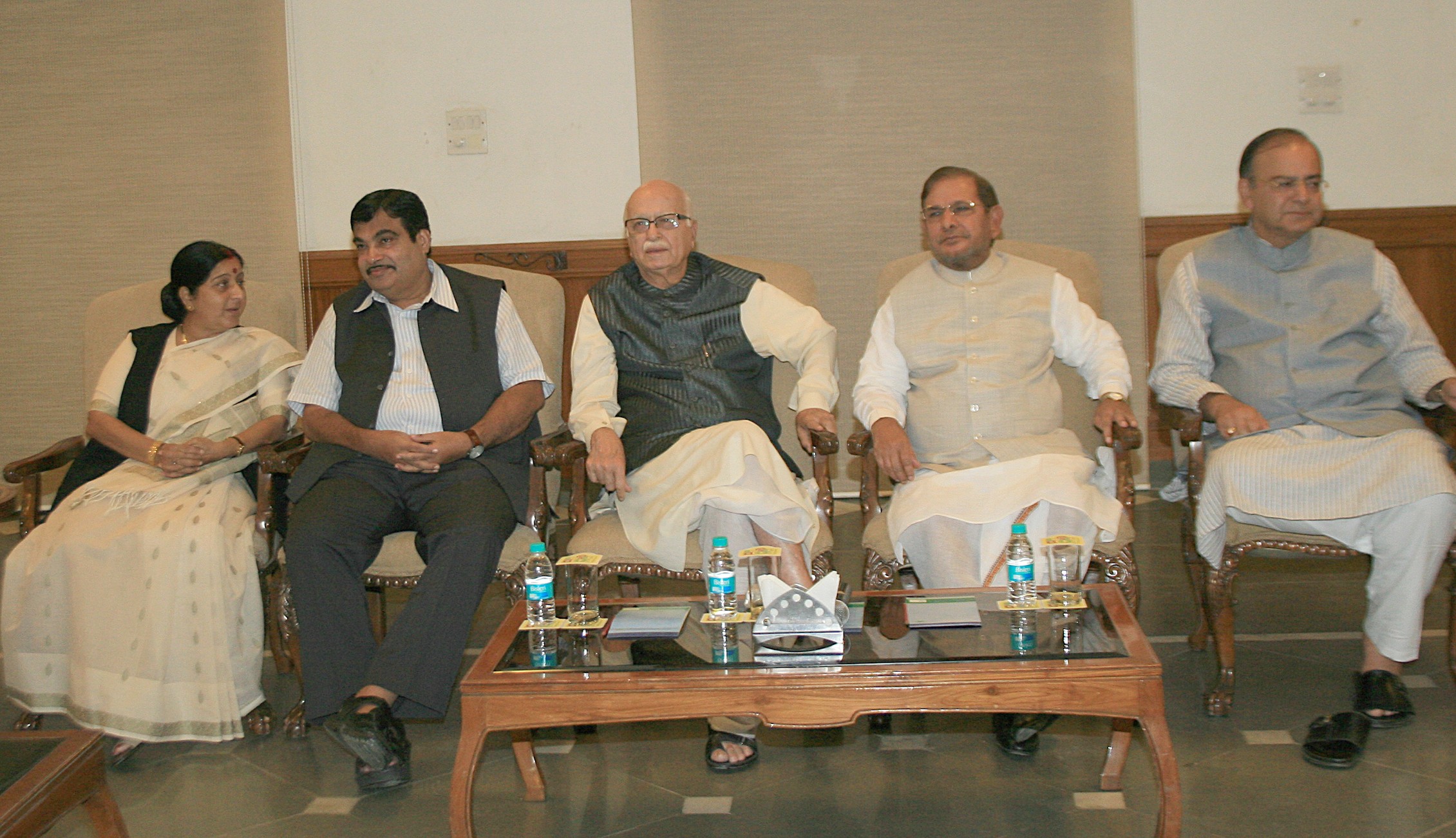 NDA Floor Leaders meeting at Shri L.K. Advaniji''s residence 30, Prithviraj Road, New Delhi on April 23, 2012