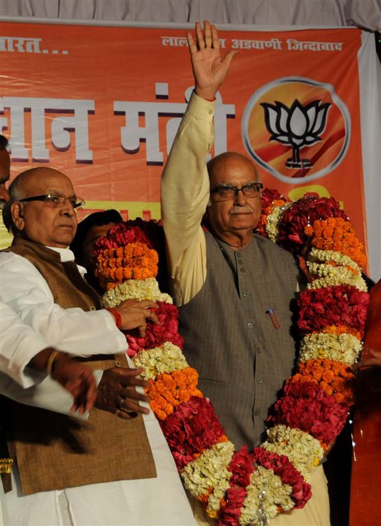 Shri L.K. Advaniji, Shri Rajnath Singhji and NDA leaders during NDA rally in Ludhiana (Punjab) on May 10, 2009