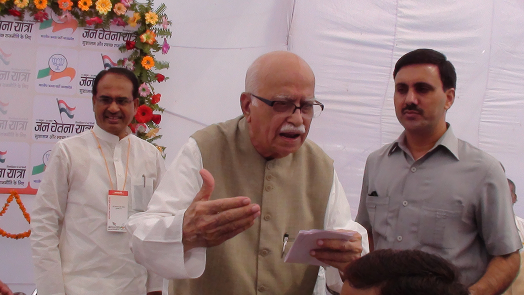 Jan Chetna Yatra at Satna and Jabalpur (Madhya Pradesh) on October 14, 2011