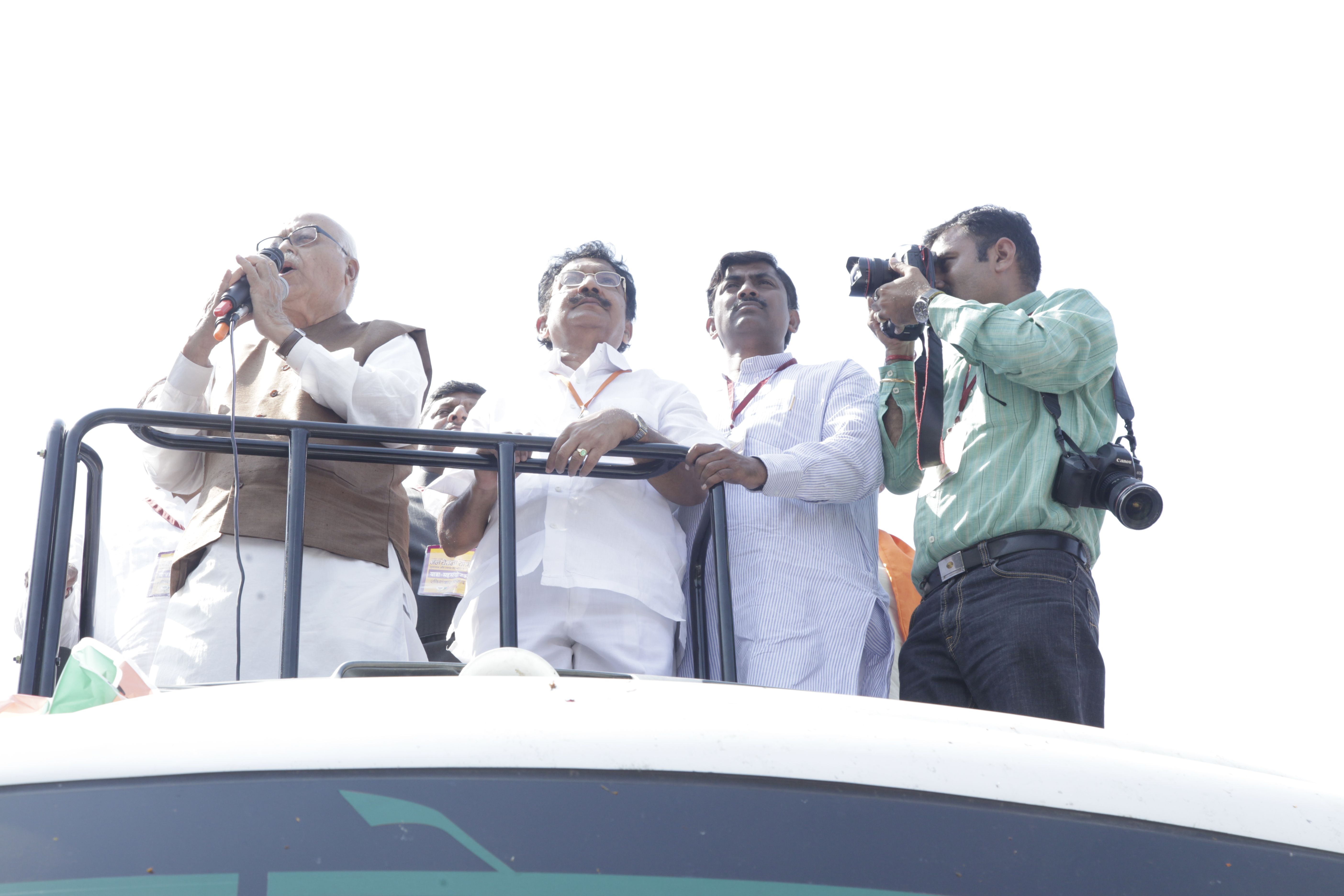 Shri L.K. Advaniji addressing a public meeting during Jan Chetana Yatra at Siricilla (Andhra Pradesh) on October 19, 2011