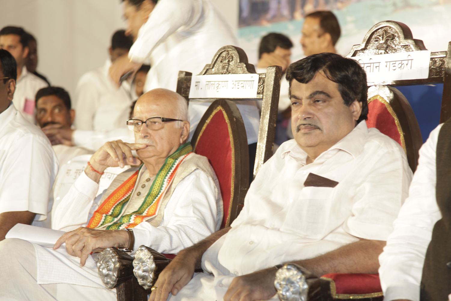 Shri L.K. Advani during Jan Chetna Yatra at Pune (Maharashtra) on November 03, 2011