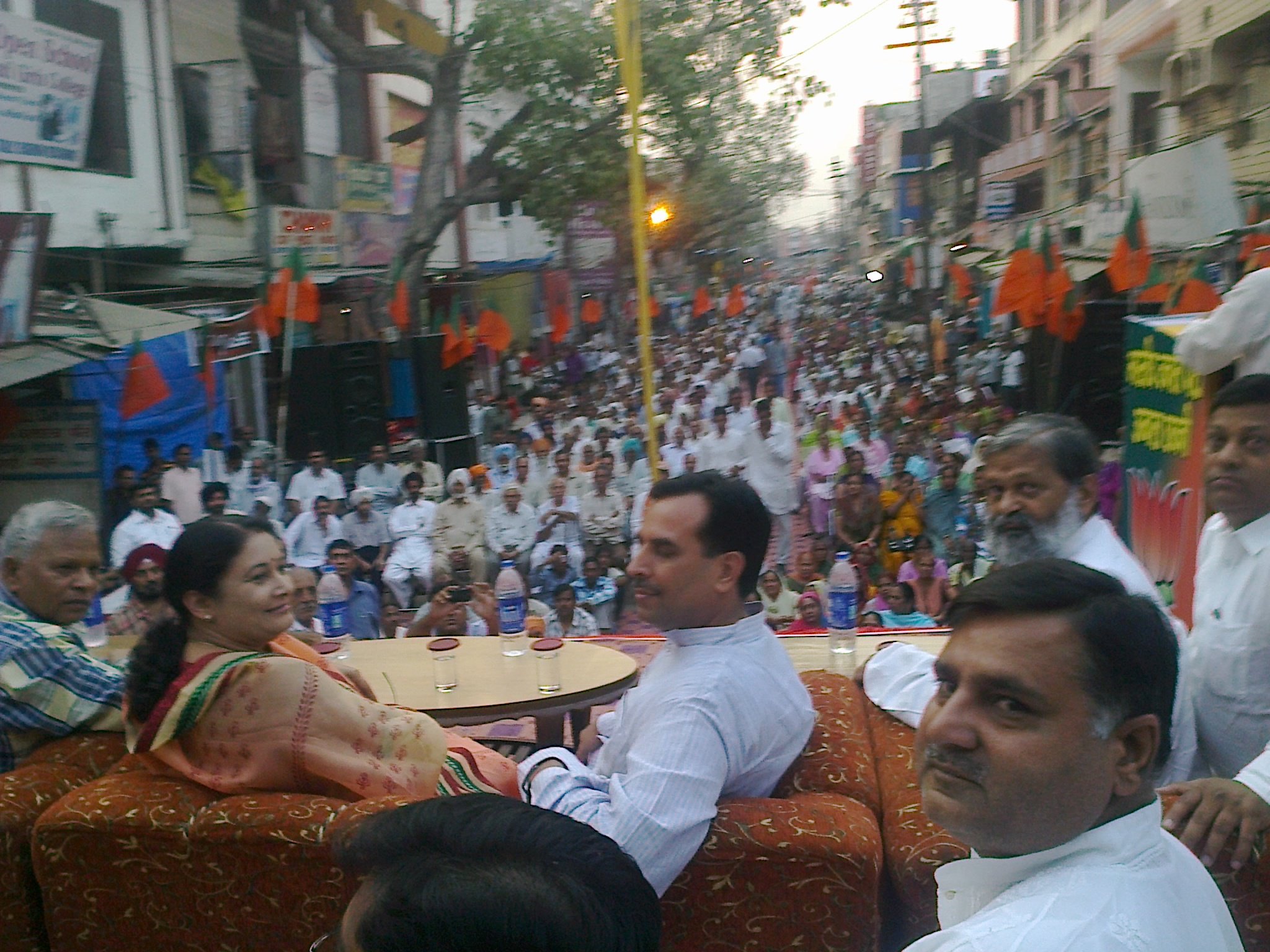 Smt. Kiran Maheshwari during "Congress Hatao, Desh Bachao" rally in Ambala (Haryana) on October 12, 2012