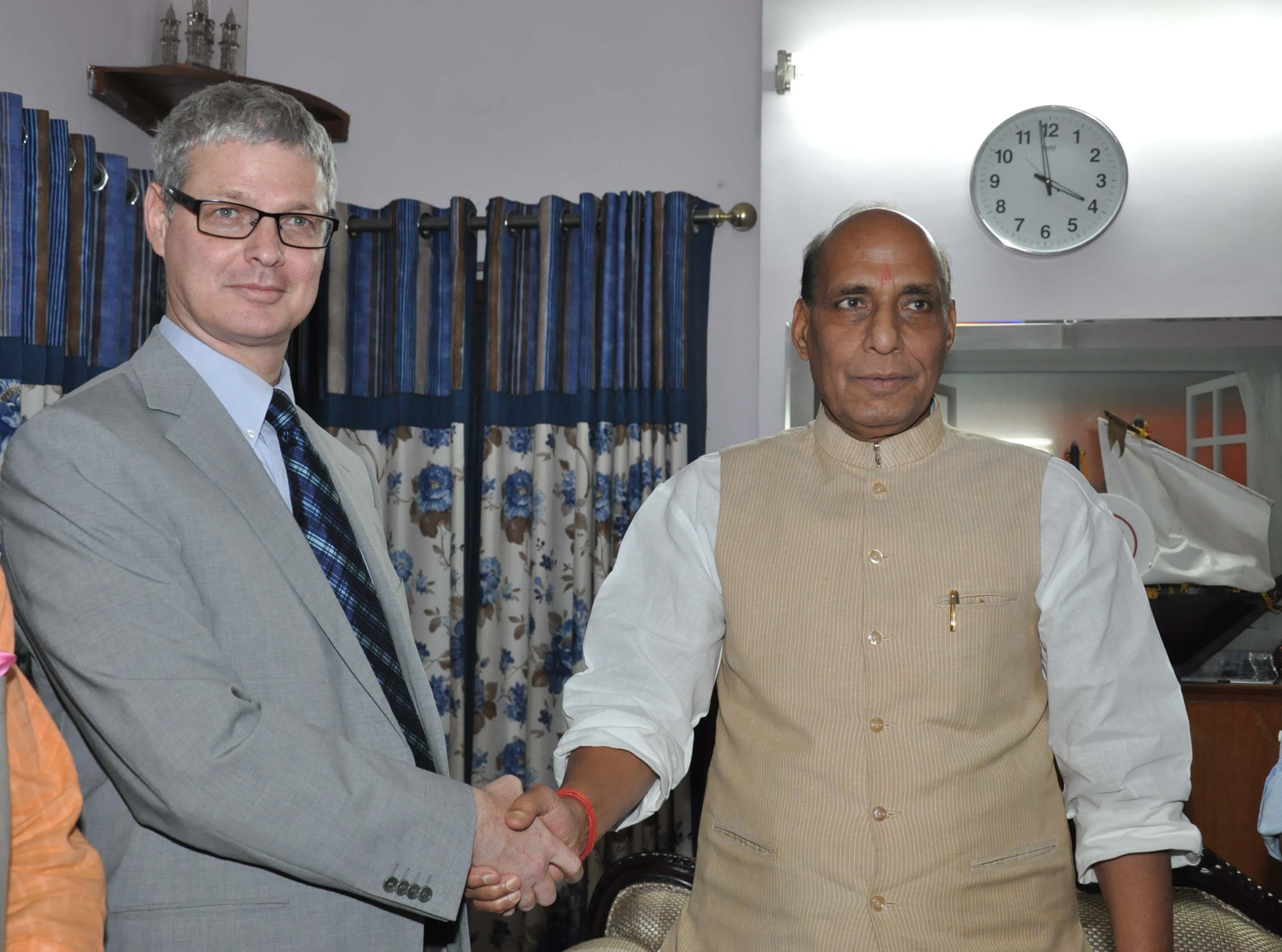 BJP National President, Shri Rajnath Singhji's meeting with Israeli Ambassador, Mr Alon Ushpiz at his residence 38, Ashoka Road, New Delhi on April 17, 2013