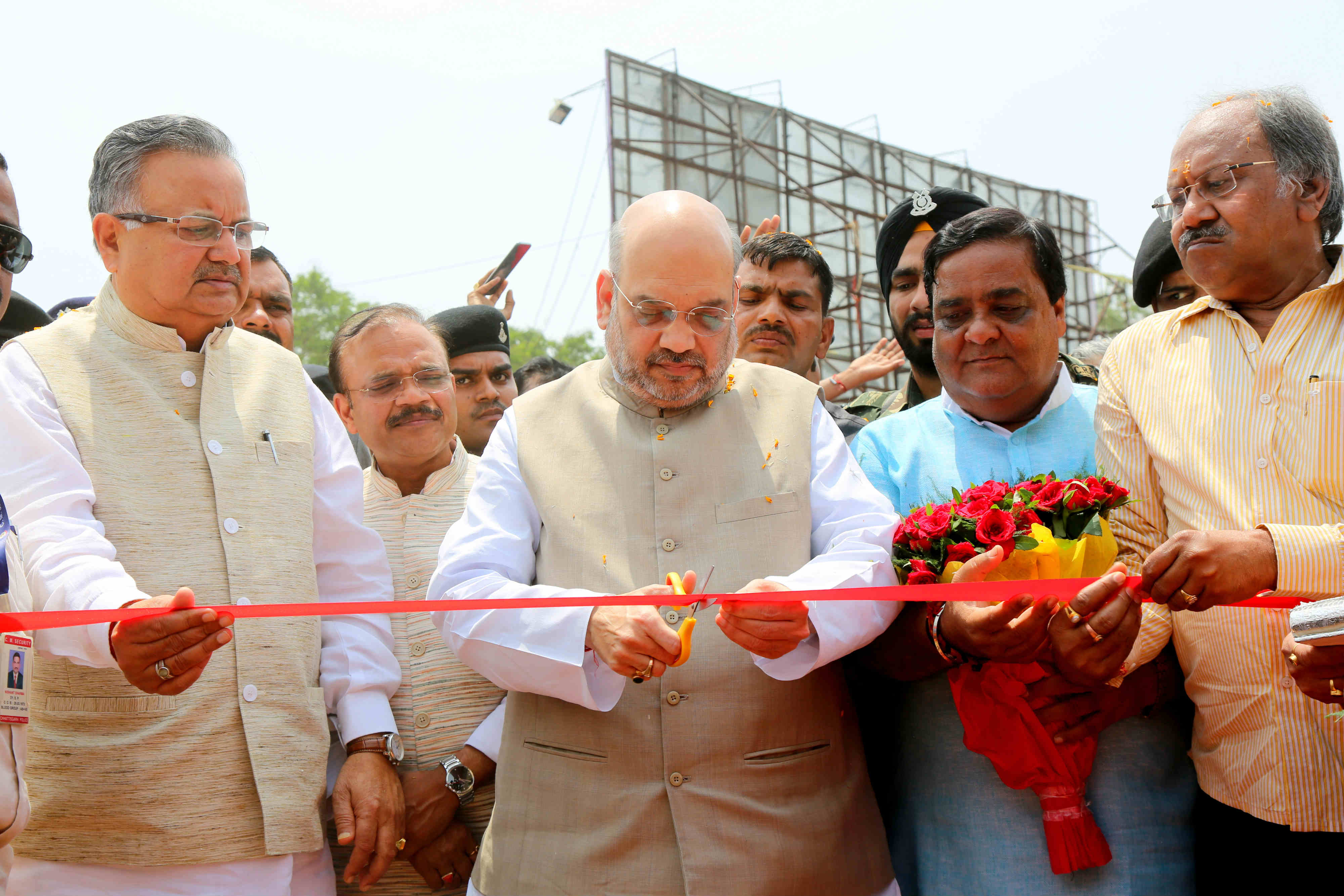 BJP National President, Shri Amit Shah inaugurating Modi-Fest (Making of Developing India) to mark 3 successful years of PM Modi Govt. at Gaus Memorial Ground, Raipur Chhattisgarh on 9 June 2017