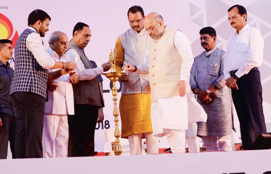 Photographs : BJP National President, Shri Amit Shah addressing a program "Youth Parliament-2018" in Ahmedabad (Gujarat)