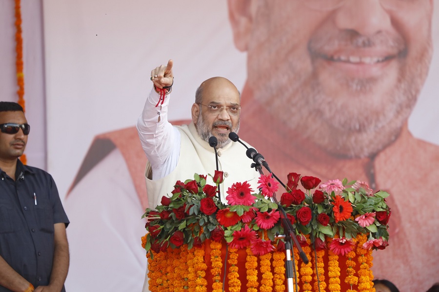 Photographs : BJP National President, Shri Amit Shah addressing a public meeting in Balaghat (Madhya Pradesh)