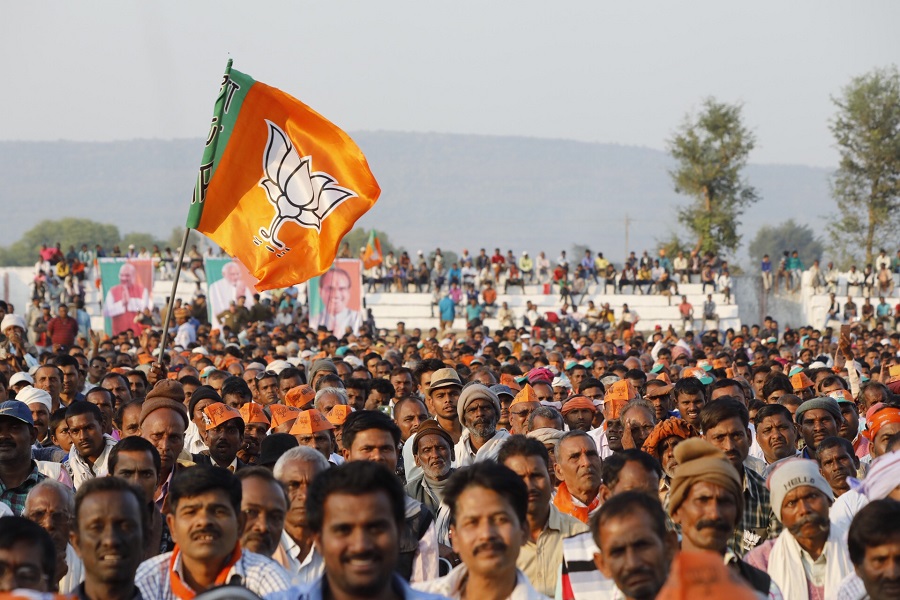 Photographs : BJP National President Shri Amit Shah addressing a public meeting in Churhat (Madhya Pradesh)