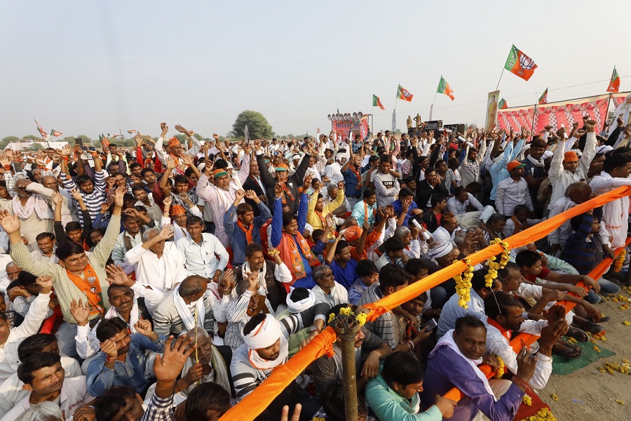 Photographs : BJP National President, Shri Amit Shah addressing a public meeting in Nadoti (Rajasthan)