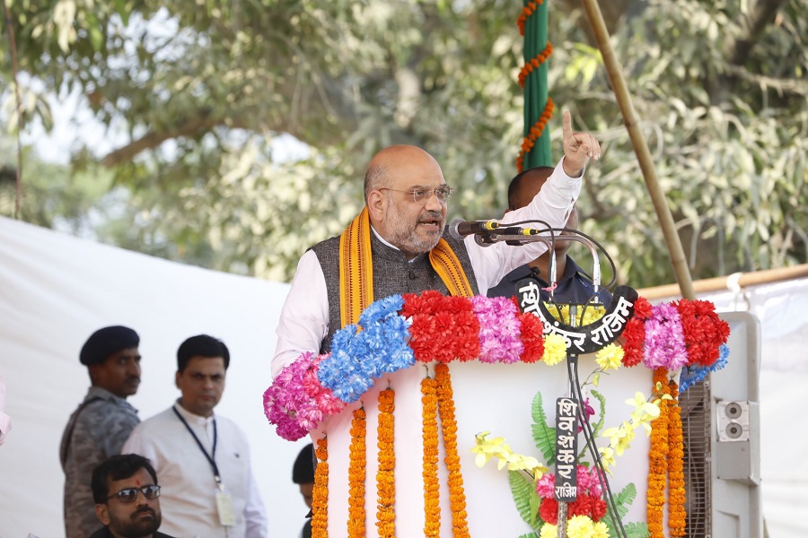 Photographs : BJP National President, Shri Amit Shah addressing a public meeting in Rajim, Gariaband (Chhattisgarh)