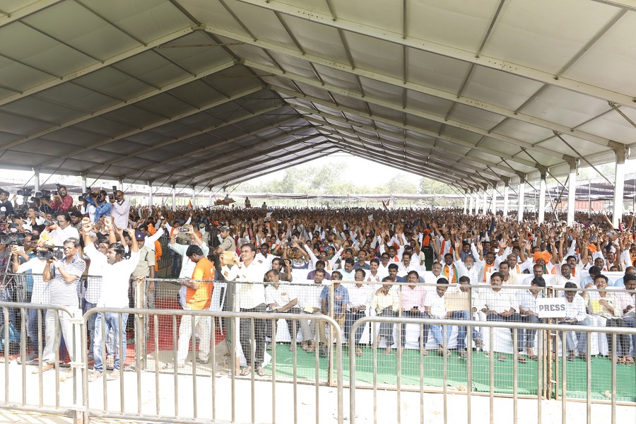 Photographs : BJP National President, Shri Amit Shah addressing public meeting in Narayanpet (Telangana)