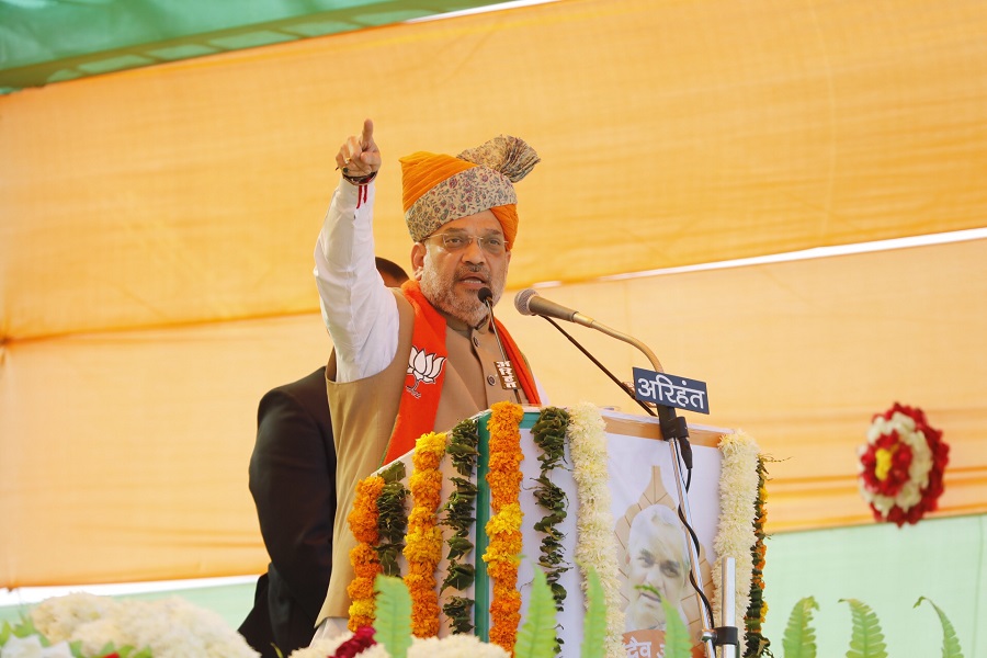 Photographs : BJP National President, Shri Amit Shah addressing public meeting in Phalodi (Rajasthan)