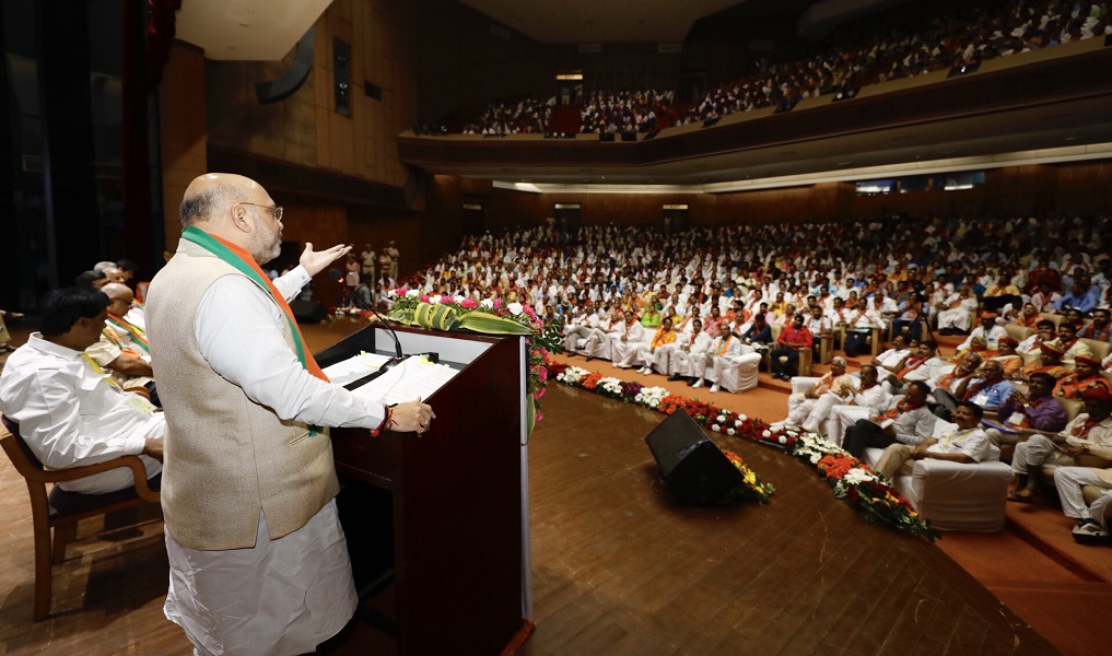 Photographs : BJP National President, Shri Amit Shah addressing Shahri Jan Pratinidhi Sammelan in Jaipur (Rajasthan)