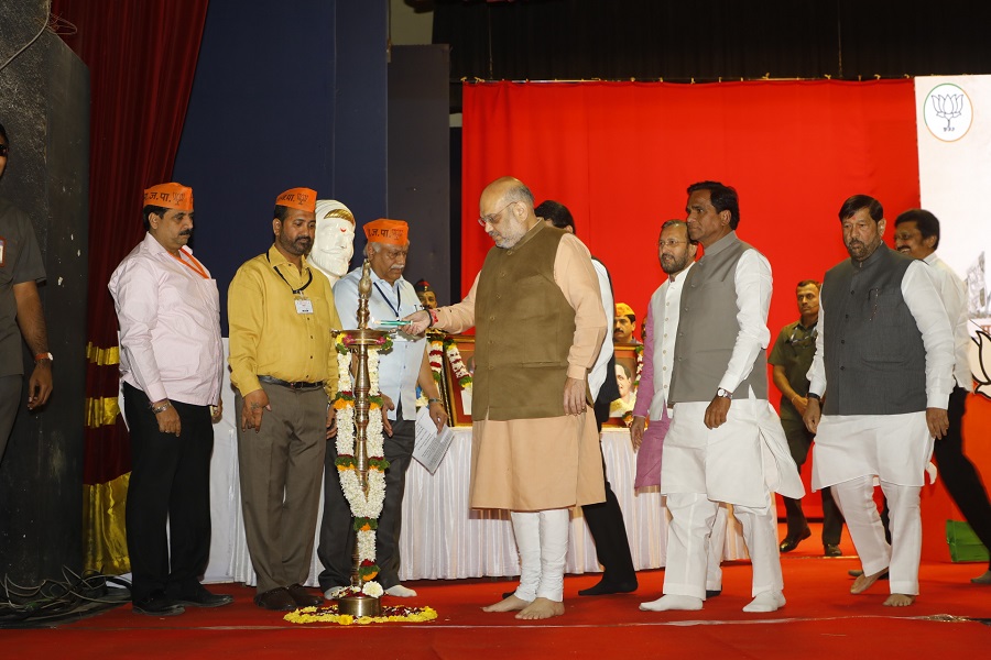   BJP National President, Shri Amit Shah addressing Shakti Kendra Pramukh sammelan in Pune