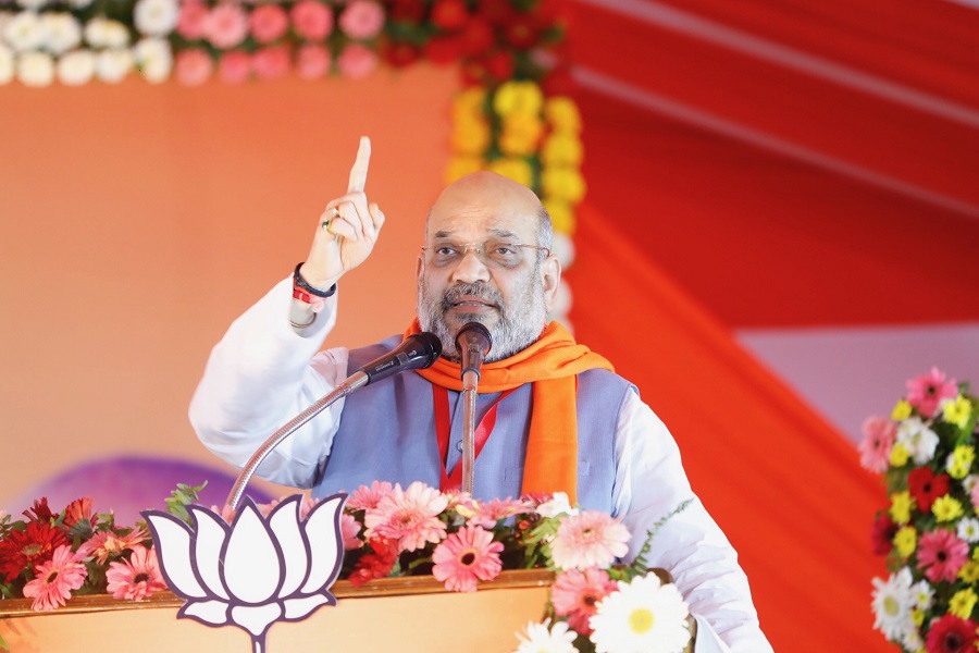 BJP National President, Shri Amit Shah addressing the inauguration session of BJP Kisan Morcha National Convention in Gorakhpur (Uttar Pradesh).