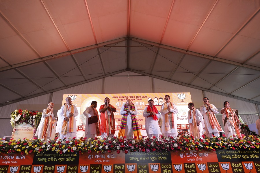 Photographs : BJP National President, Shri Amit Shah addressing the Shakti Kendra Incharges and Co-incharges Sammelan in Bhubaneswar (Odisha)