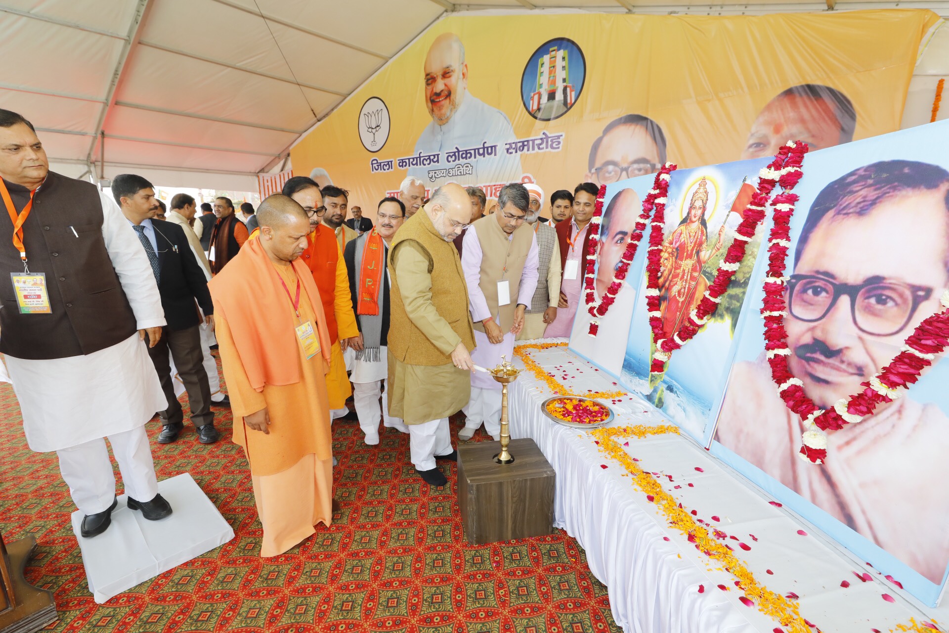 Photographs : BJP National President Shri Amit Shah inaugurating 51 District BJP Offices from Bulandshahar (Uttar Pradesh)