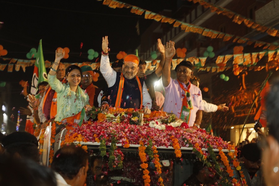 Photographs : BJP National President Shri Amit Shah ji's road show in Bikaner (Rajasthan)