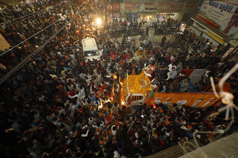 Photographs : BJP National President Shri Amit Shah ji's road show in Satna (Madhya Pradesh)