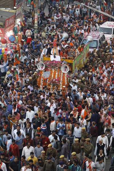 Photographs : BJP National President, Shri Amit Shah ji's road show in Sri Ganganagar (Rajasthan)