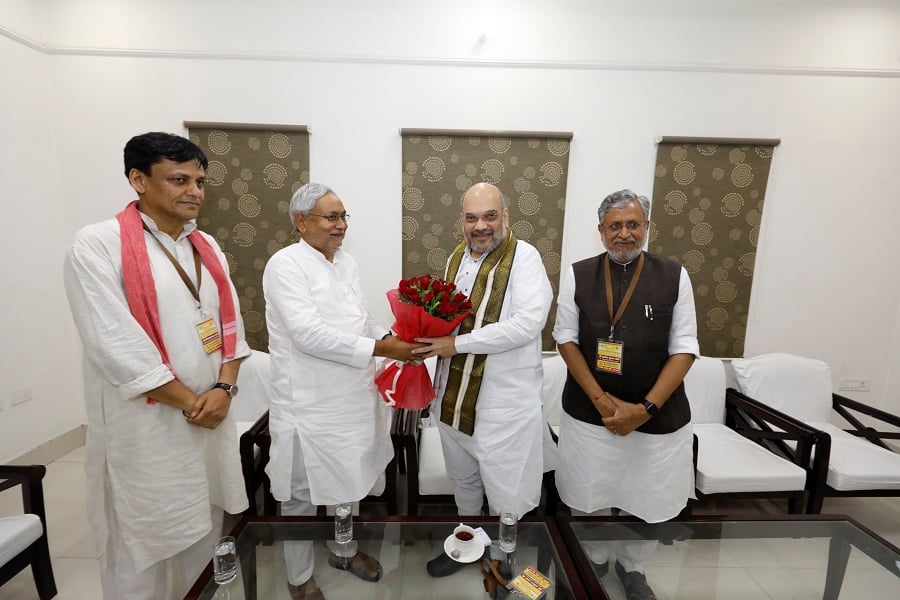 Photographs : BJP National President, Shri Amit Shah met Chief Minister of Bihar Shri Nitish Kumar in Patna