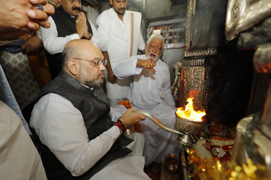 Photographs : BJP National President, Shri Amit Shah visited Maa Sharda Shaktipeeth in Satna (Madhya Pradesh)