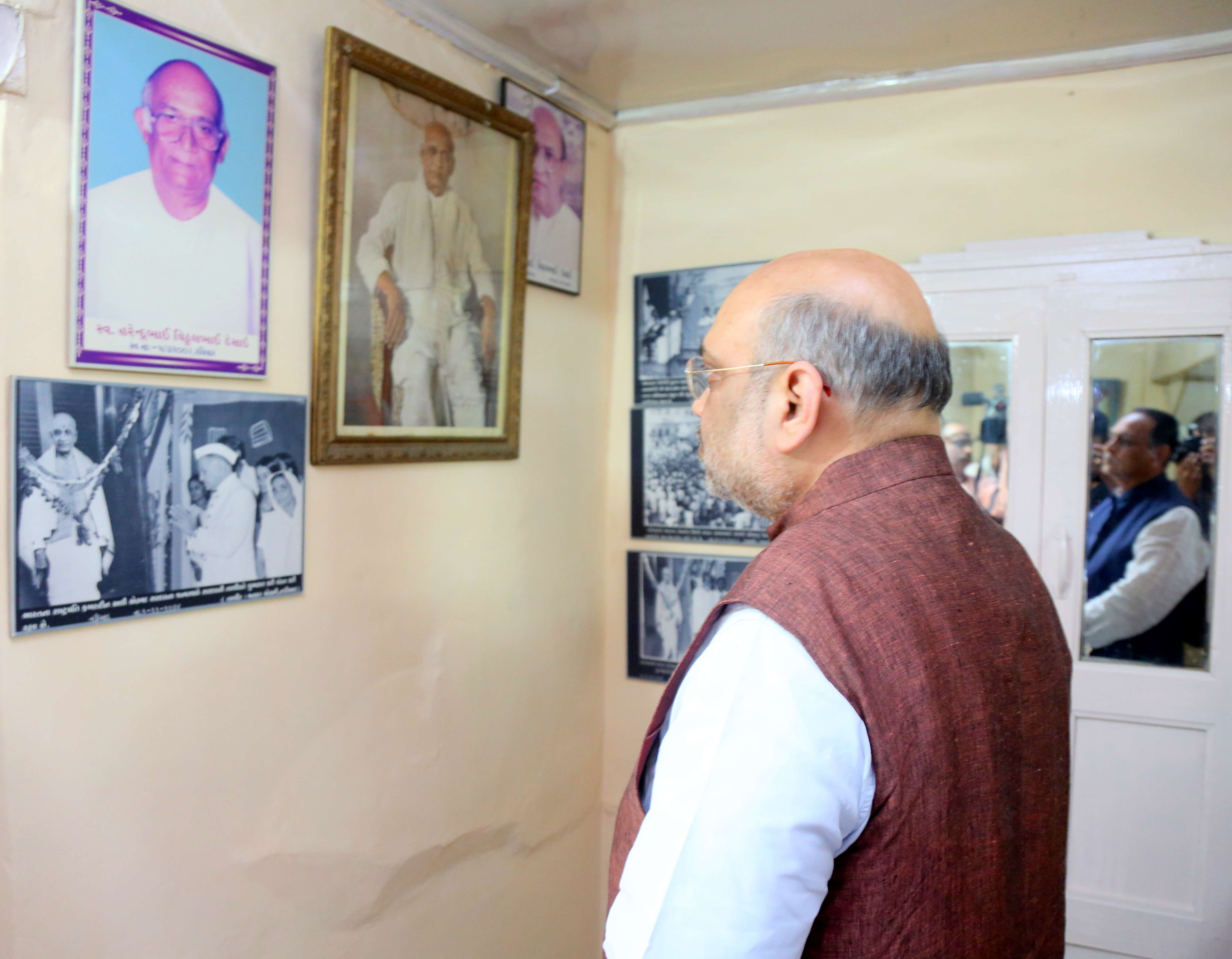 BJP National President, Shri Amit Shah visited the birthplace of Sardar Vallabhbhai Patel at Nadiad Gujarat on 21 June 2017