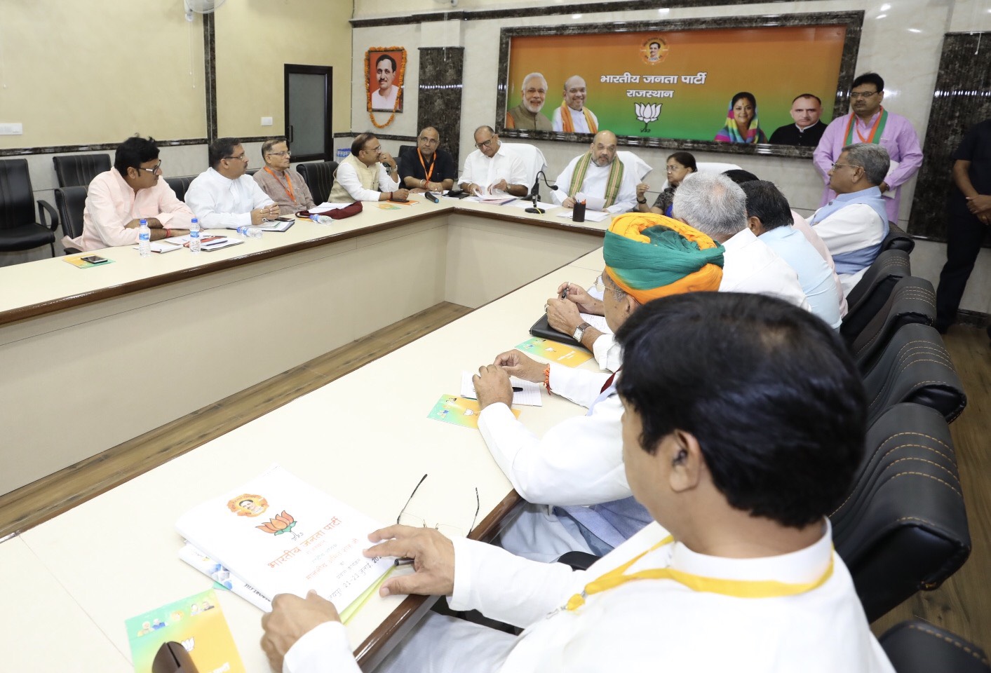 BJP Rajasthan State Core Committee Meeting chaired by BJP National President, Shri Amit Shah at State BJP Office, Jaipur (Rajasthan) on 23 July 2017