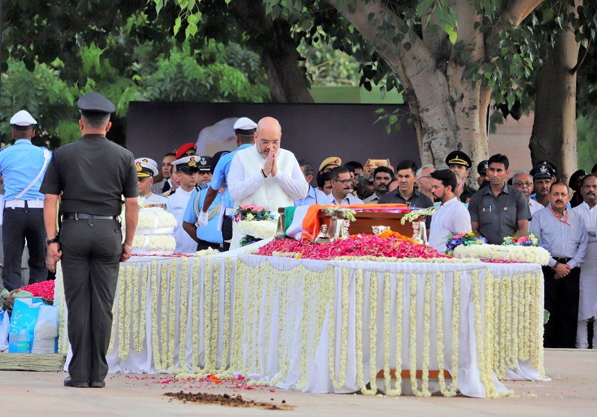 Photographs : Hon’ble Prime Minister, Shri Narendra Modi and BJP National President, Shri Amit Shah paid last respect to Former Prime Minister, Shri Atal Bihari Vajpayee ji at Rashtriya Smriti Sthal, New Delhi