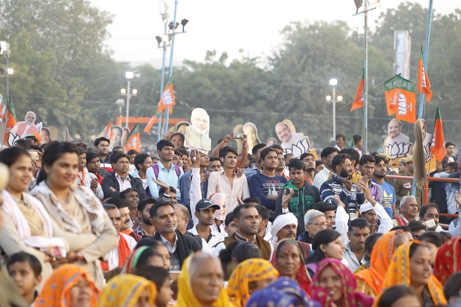 Photographs: BJP National President Shri Amit Shah addressing a public meeting in Sawai Madhopur, Rajasthan.