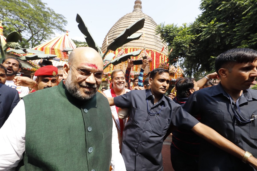 Photographs: BJP National President Shri Amit Shah took blessings of Maa Kamakhya devi in Guwahati