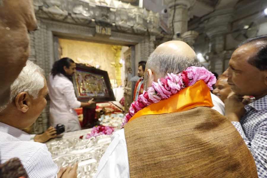 Photographs: BJP National President Shri Amit Shah visited Shri Sanwariya Seth ji Temple in Rajasthan