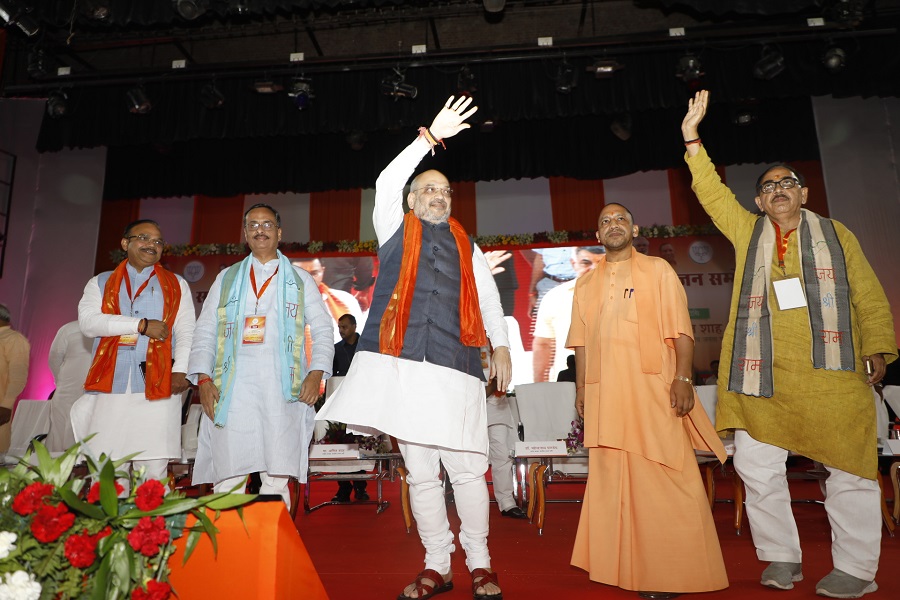  Photographs of BJP National President Shri Amit Shah addressing Intellectual’s meeting in Agra (U.P.)