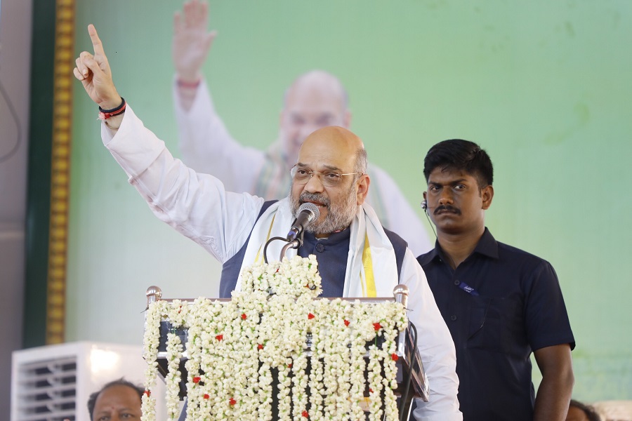 BJP National President, Shri Amit Shah addressing Shakti Kendra Pramukh Sammelan in Ramanathapuram (Tamil Nadu) on 22 Feb 2019