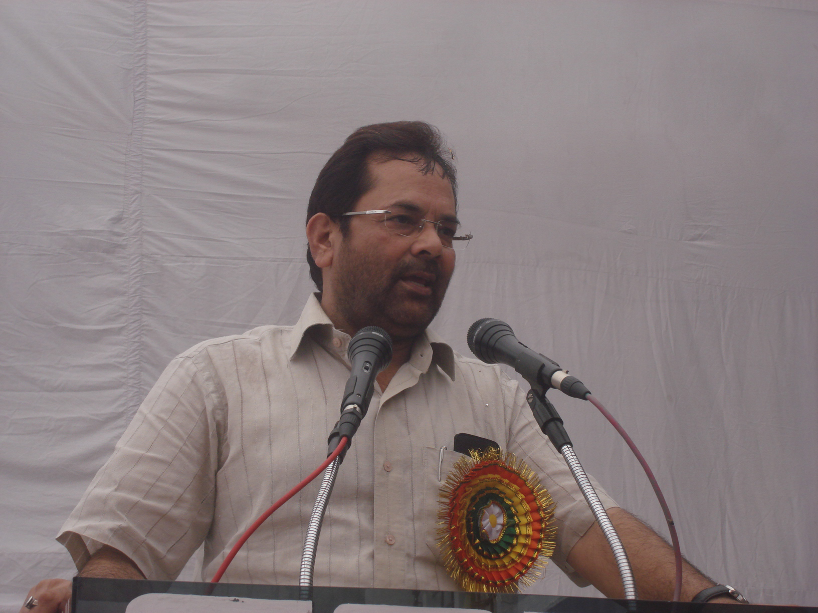 BJP Vice President, Shri Mukhtar Abbas Naqvi on Saavan Function at Rampur Uttar Pradesh on July 30, 2012