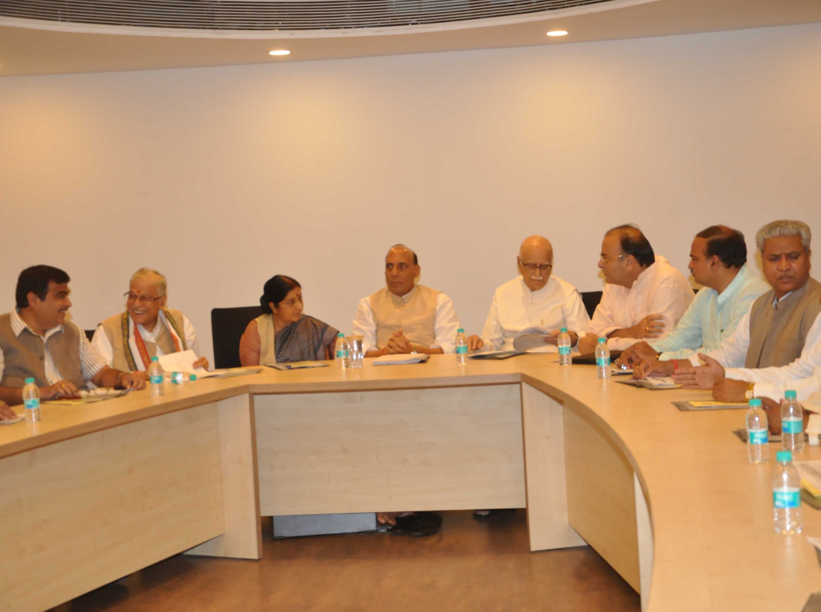 BJP Central Election Committee Meeting at 11 Ashoka Road, New Delhi on April 5, 2013